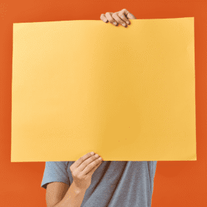 Dollar Store yellow poster board for photography purposes 